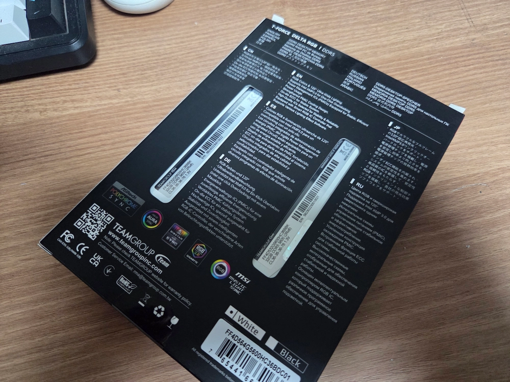 Teamgroup T-force Delta DDR5-5600 cl36 32gb x2 64gb 화이트 이미지