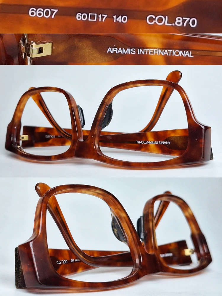 90s 일본제 빈티지/아라미스 ARAMIS INTERNATIONAL 6607 안경테 안경 60mm 뿔테 선글라스테 이미지