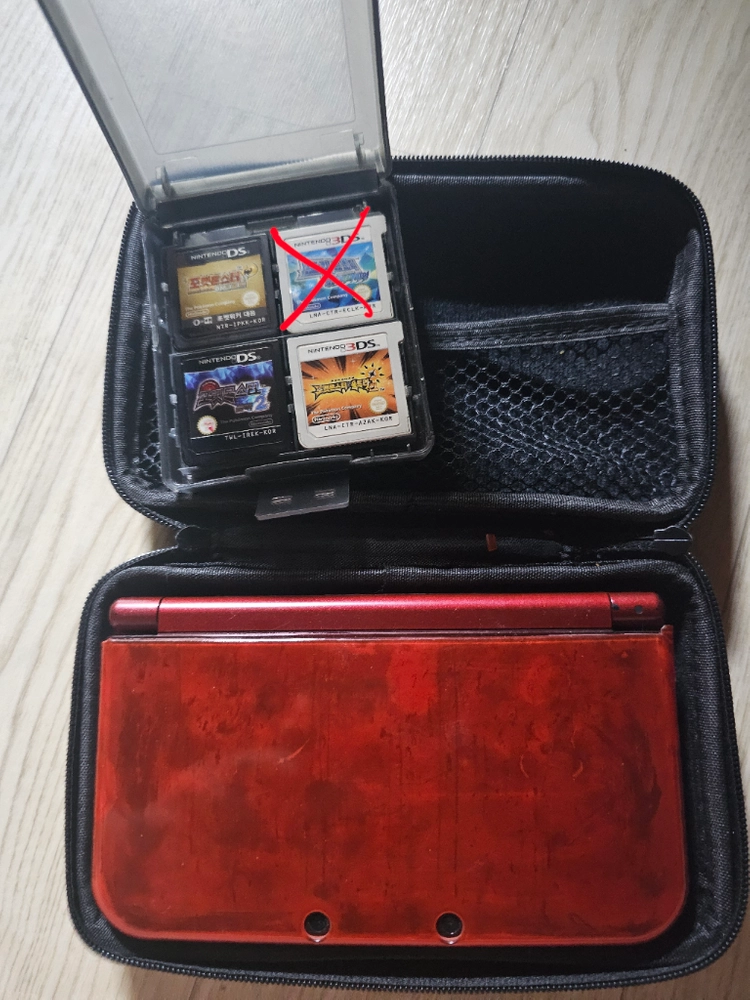 닌텐도 NEW 3ds xl 레드 뉴큰다수 포켓몬뱅크 포켓무버 울썬체험판 내장 기기 이미지