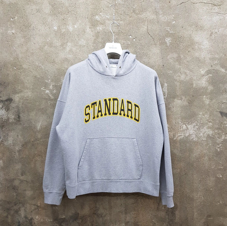 산드로 STANDARD 아치 자수 로고 루즈핏 후드 티셔츠 L사이즈 이미지
