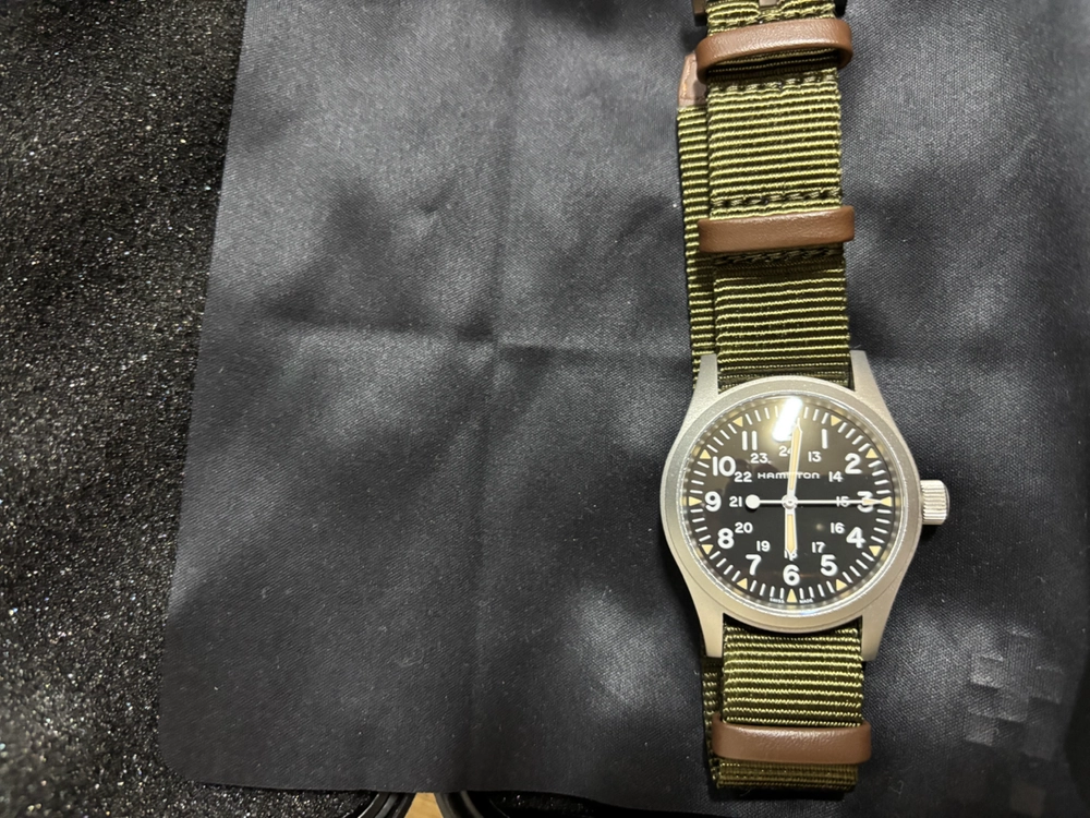 해밀턴 카키필드 38mm 메카니컬 수동 시계 판매 이미지