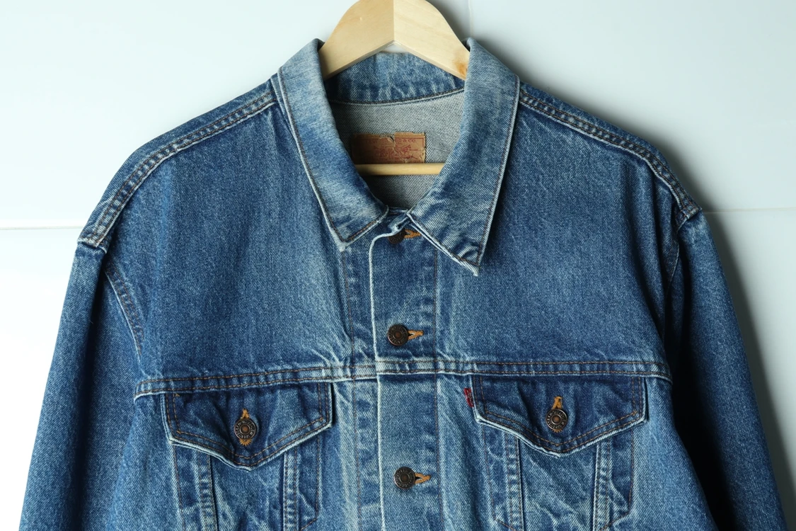 (XL-2XL) 리바이스 집업 바람막이 점퍼자켓 청 이미지