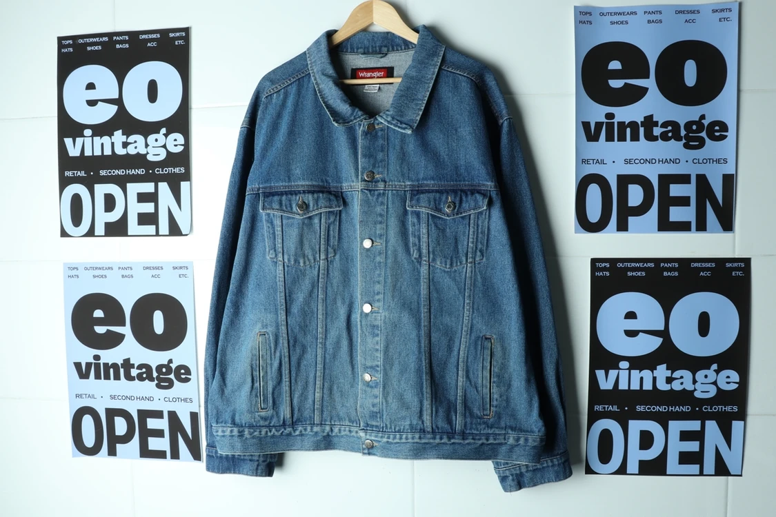 (4XL-5XL) 랭글러 집업 바람막이 점퍼자켓 청 이미지