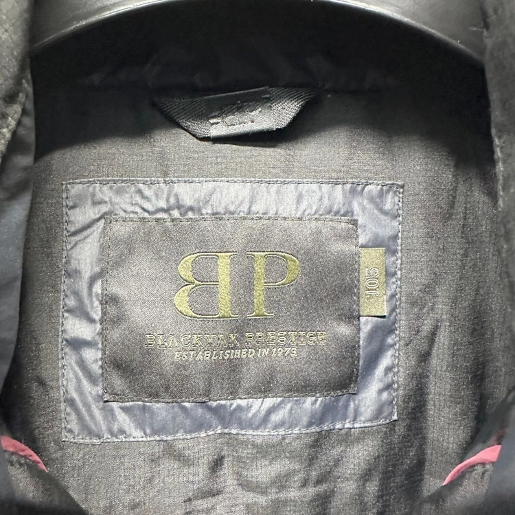 블랙야크 BP 패딩자켓 점퍼 집업 하이넥 스탠드카라 배색 아웃도어 정품 차콜 남성 105 이미지