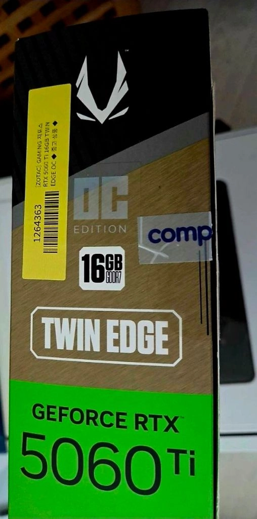 조텍 RTX 5060 Ti 16g 그래픽카드 이미지