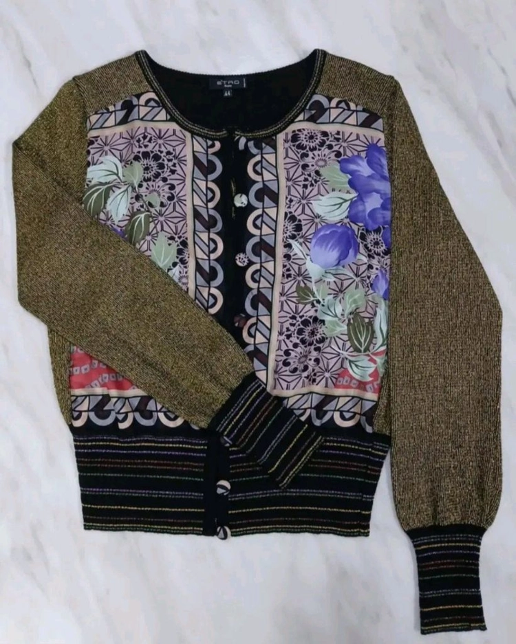 [이태리 정품 44] ETRO 에트로 실크 니트 가디건 자켓 랑방 토리버치 한섬 시스템 타임 시리즈 아미 꼼데가르송 이미지
