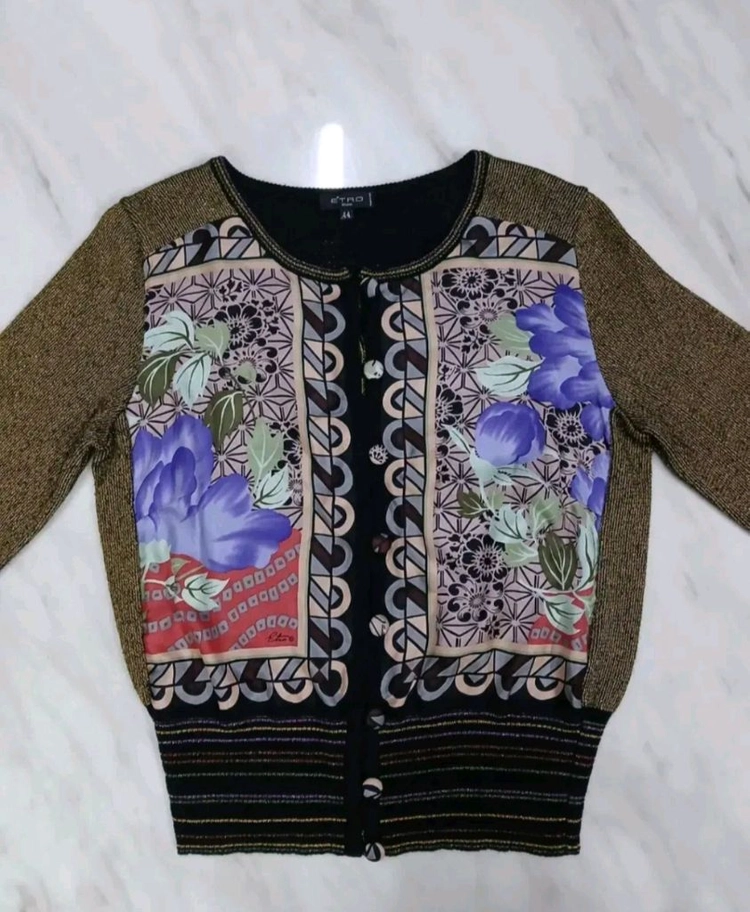 [이태리 정품 44] ETRO 에트로 실크 니트 가디건 자켓 랑방 토리버치 한섬 시스템 타임 시리즈 아미 꼼데가르송 이미지