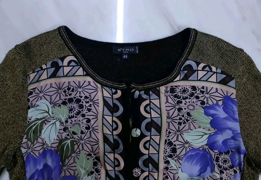 [이태리 정품 44] ETRO 에트로 실크 니트 가디건 자켓 랑방 토리버치 한섬 시스템 타임 시리즈 아미 꼼데가르송 이미지