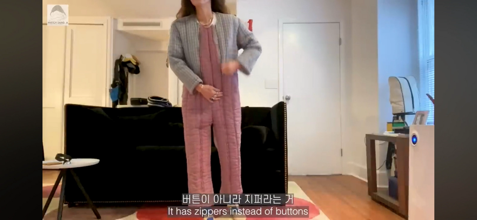 임상아 카론 칼라한 퀼팅 점프수트 s 사이즈 이미지