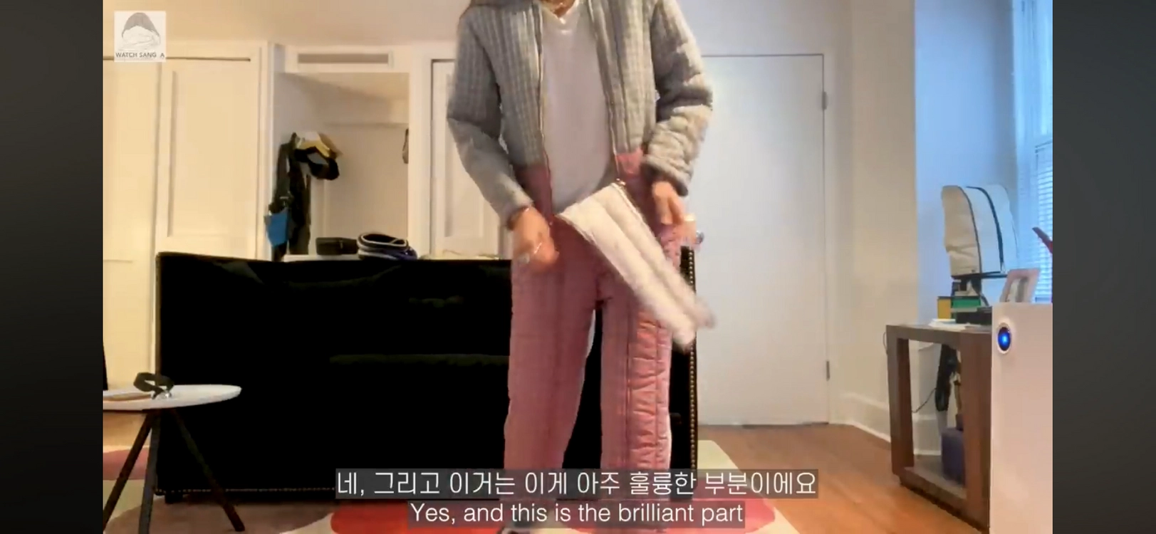 임상아 카론 칼라한 퀼팅 점프수트 s 사이즈 이미지