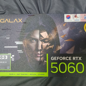 갤럭시 GALAX 지포스 RTX 5060 BLACK OC V2 D7 8GB 이미지
