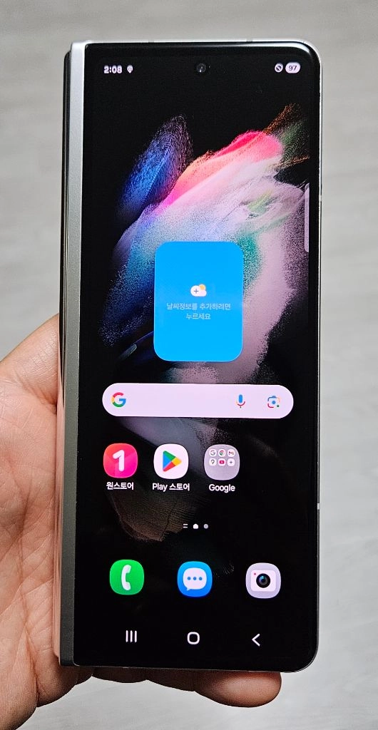 갤럭시 Z폴드3 실버 256GB A급 싸게 팝니다. 이미지