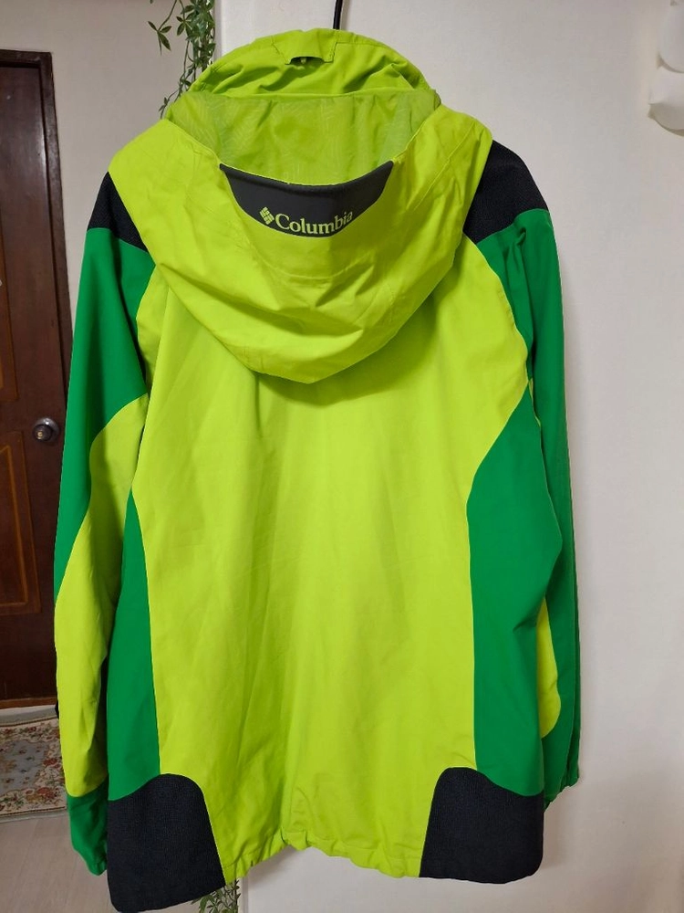 XL,컬럼비아바람막이,Columbia 방수 자켓,등산복,운동복,아웃도어,라임색,남녀공용,윈드브레이커 이미지