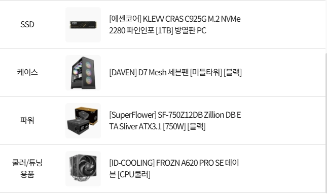 미개봉 컴퓨존 게이밍 PC 5060ti 이미지