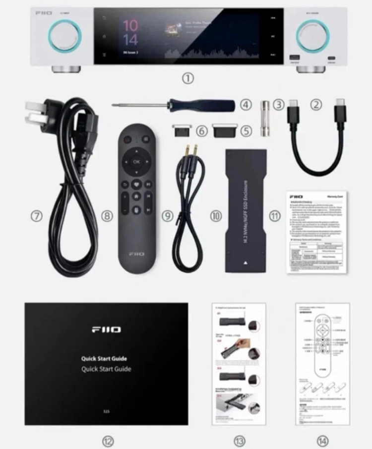 (9월구매, 단순개봉) FIIO S15 실버컬러 네트워크 플레이어 DAC 프리앰프 국내정품 이미지