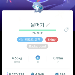 포켓몬도 울머기 스페셜 배경 이로치 이미지