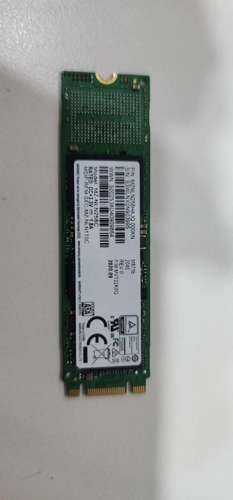 (미사용) 삼성전자 PM871b M.2 SATA SSD 256GB - 안심되는 중고거래