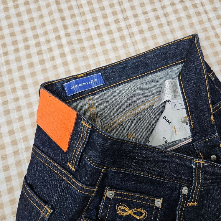 플랙 일자핏 데님 청바지 남자32 이미지