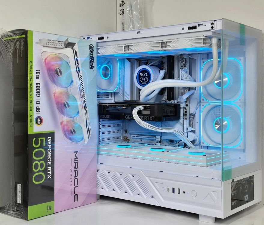 (9850X3D RTX5080 미라클 새제품) 32GB, B850, 수랭,1250W GOLD, 방송게이밍컴퓨터본체 이미지