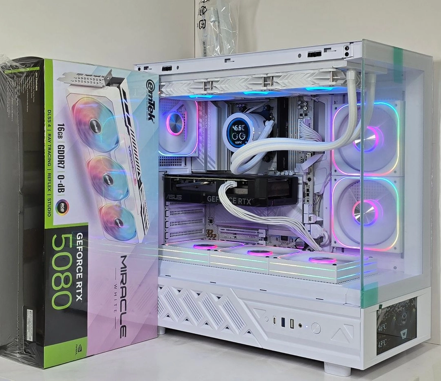 (9850X3D RTX5080 미라클 새제품) 32GB, B850, 수랭,1250W GOLD, 방송게이밍컴퓨터본체 이미지