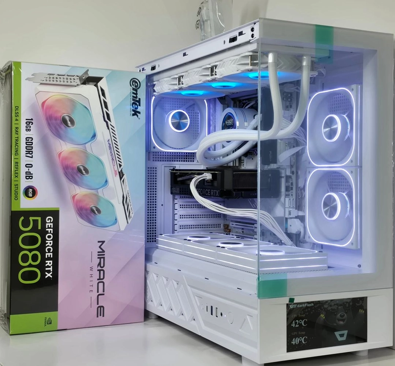 (9850X3D RTX5080 미라클 새제품) 32GB, B850, 수랭,1250W GOLD, 방송게이밍컴퓨터본체 이미지