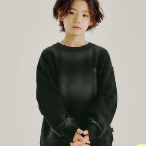 히로 스프레이워싱 스웨트셔츠 블랙 160/glgk 아플리케 로고 맨투맨티셔츠 네이비 160 이미지