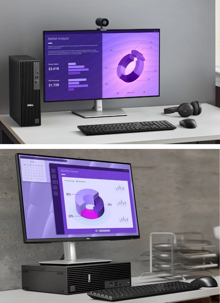 Dell Pro Slim 데스크탑 QCS1250 슬림PC (i5-14500) 가정용, 사무용 컴퓨터 이미지