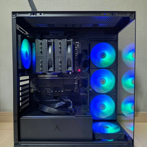 7800x3d 반본체 게이밍 데스크탑 컴퓨터 본체 이미지