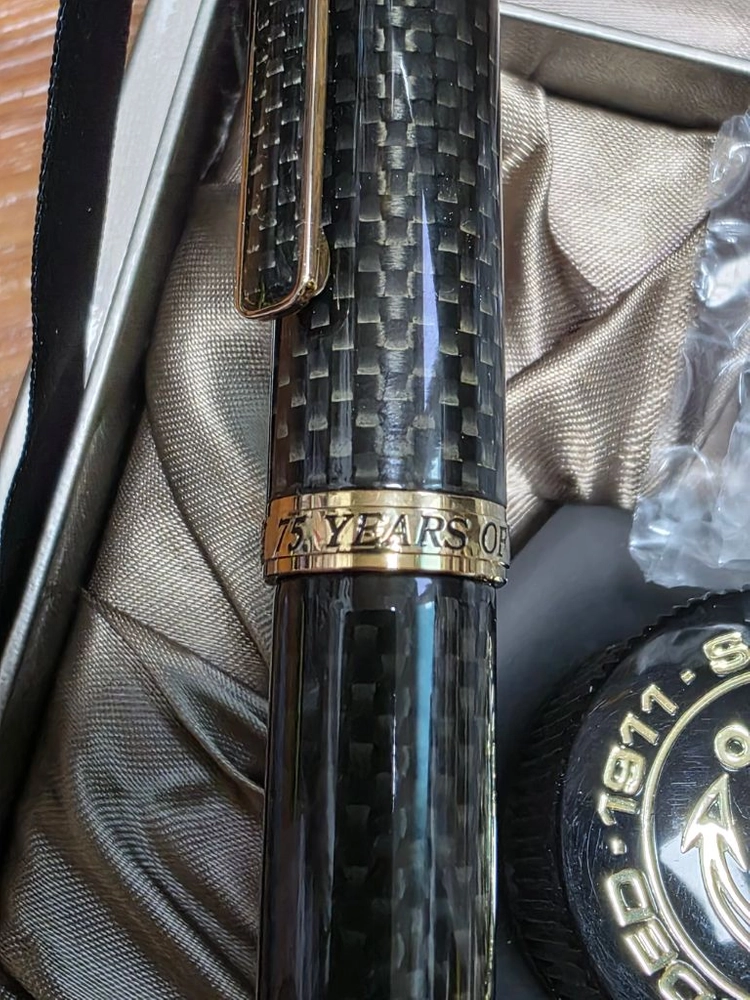 (미사용) 세일러 창업 75주년 한정판 프로피트 카본 만년필 세트 14K M 이미지