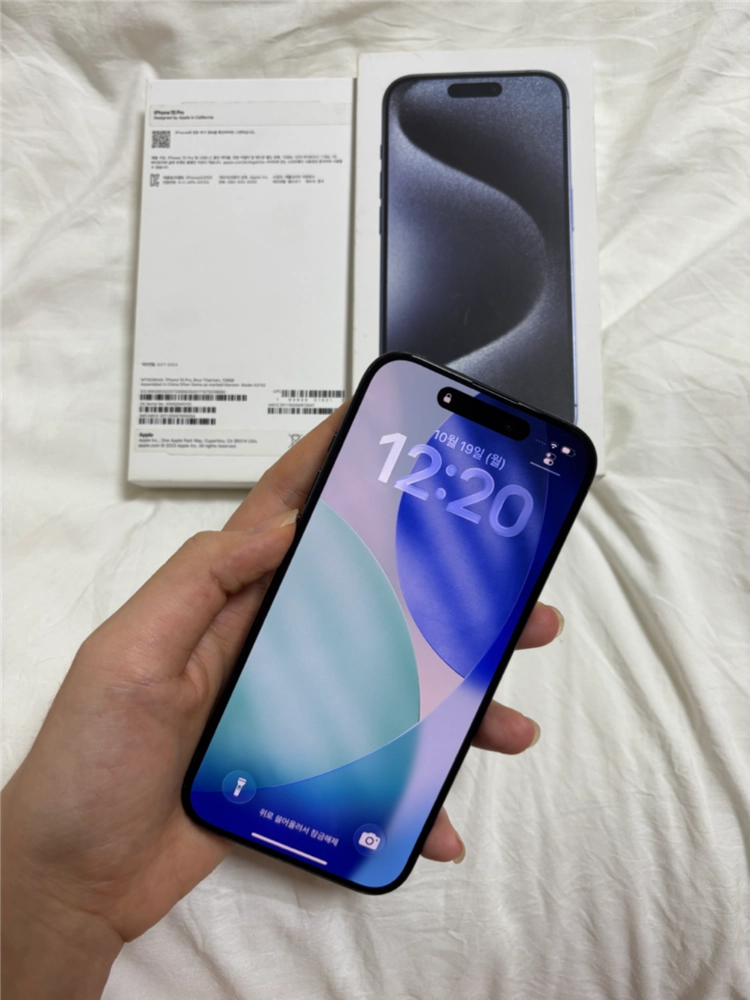 S급 아이폰 15pro128GB 블루 티타늄 (배터리89%) 이미지