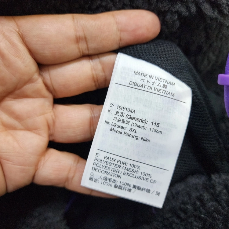 나이키 셰르파 뽀글이 양털 플리스 반집업 아노락 자켓 블랙퍼플 115 이미지
