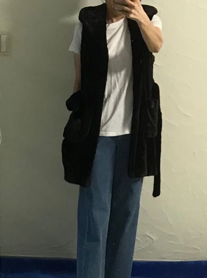 블랙그라마 후드밍크코트 이미지