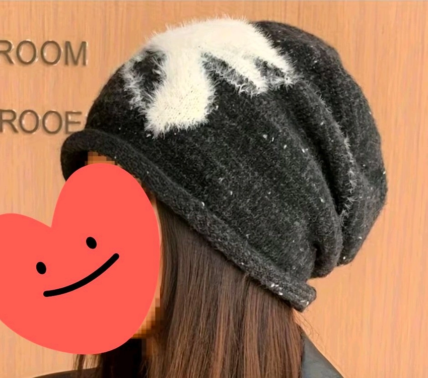 리본문양 비니 모자 새상품. 이미지