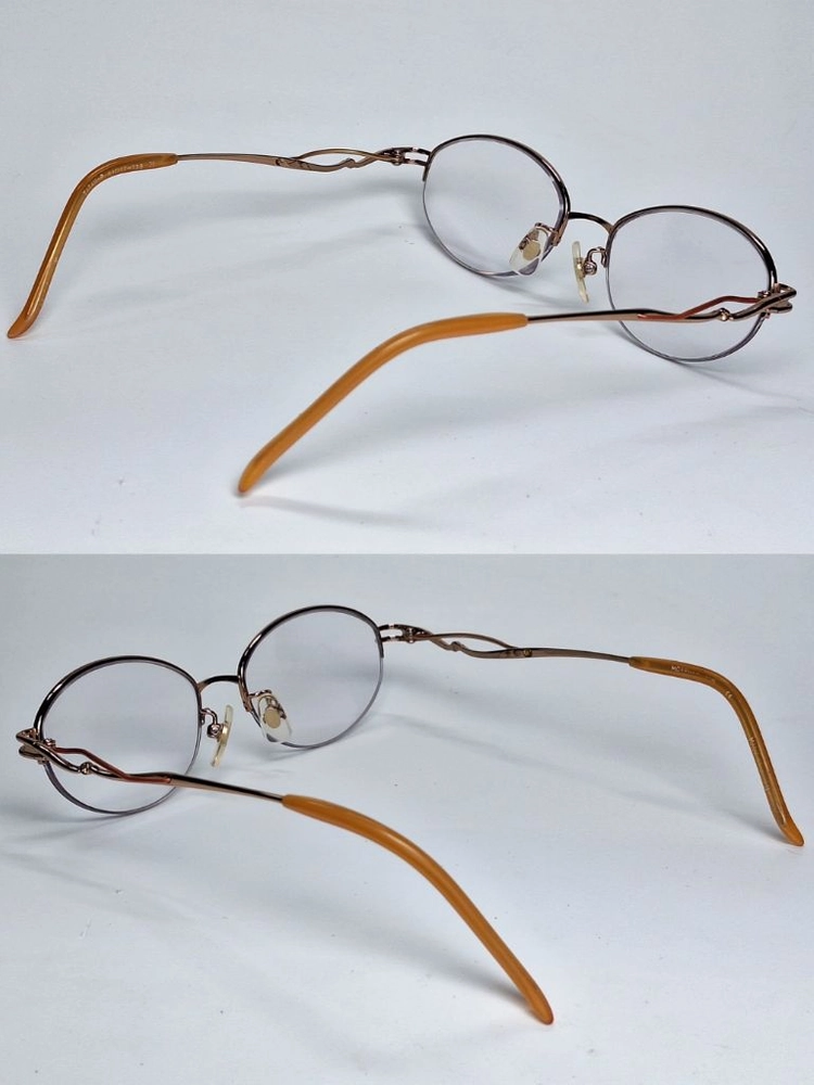 00s 일본제 빈티지/모르페 MORPHEE 106 안경테 안경 51mm 순티타늄 반무테 여성용 보석장식 Y2K 패션 이미지