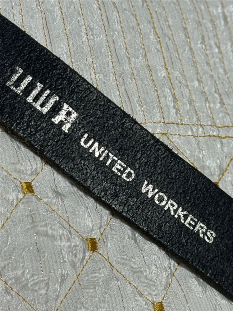 UWA UNITED WORKERS 닛산 워크웨어 스타일 데드웨어 가죽 벨트 이미지