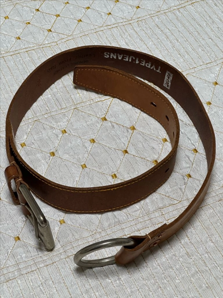 Levis TYPE1 JEANS 빈티지 식물성 태닝 소가죽 벨트 이미지