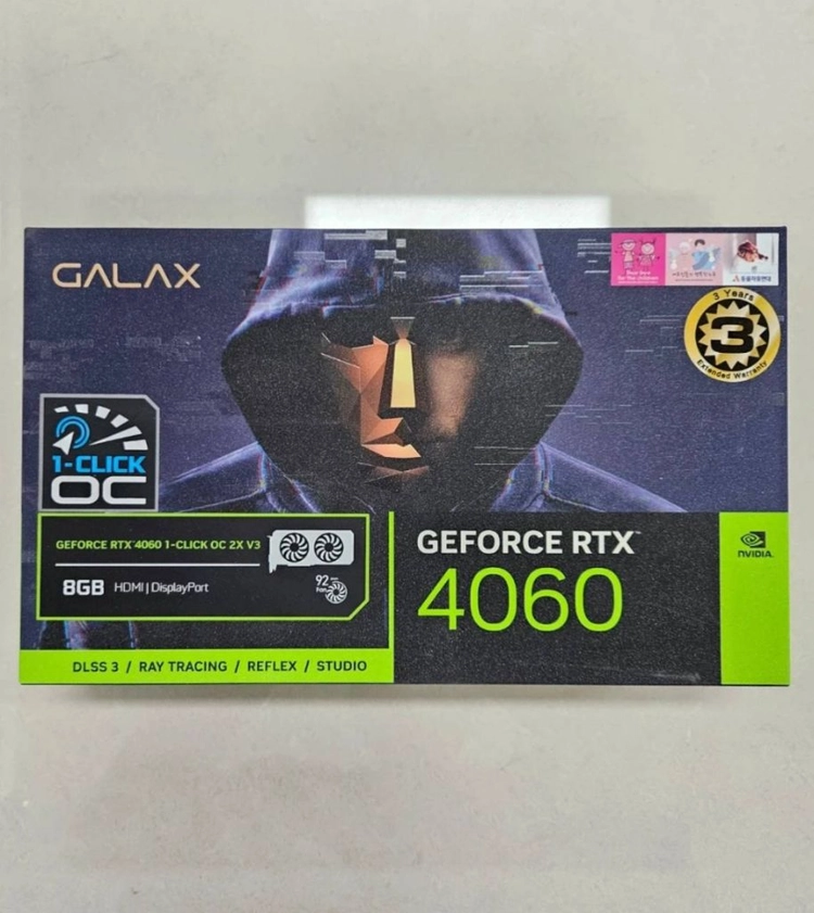 갤럭시 RTX 4060 8GB 미개봉 (새제품) 이미지