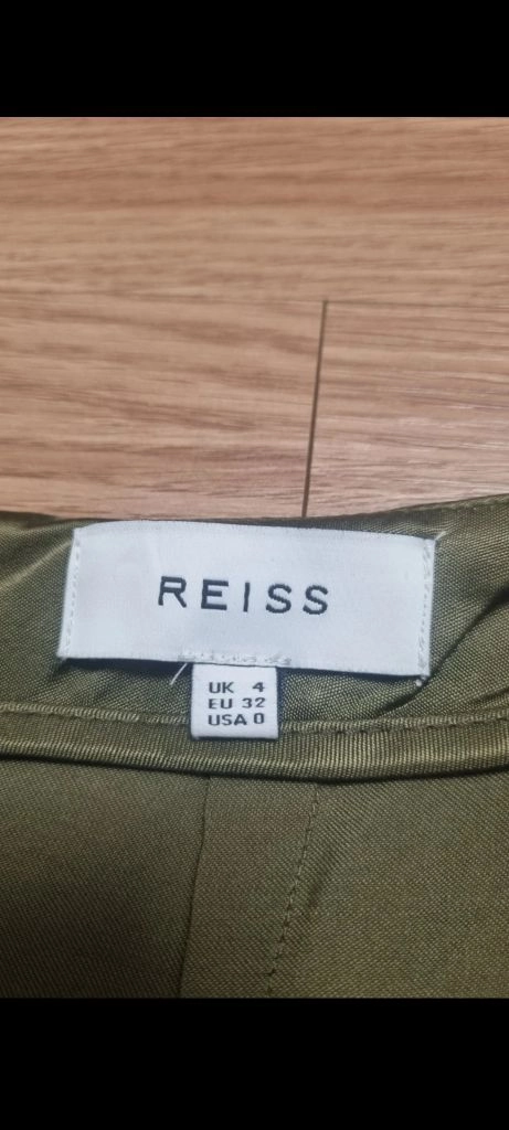 레이스 새틴 랩 올리브색 미디 스커트 치마 0사이즈 reiss 이미지