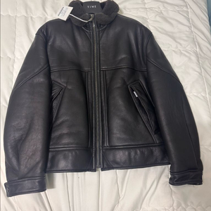 타임옴므 24FW 램스킨 집업 자켓 무스탕 이미지