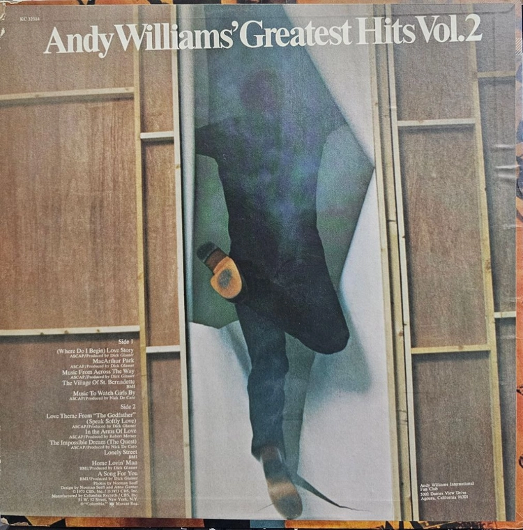 앤디 윌리엄스 Greatest Hits Vol.2 LP 이미지
