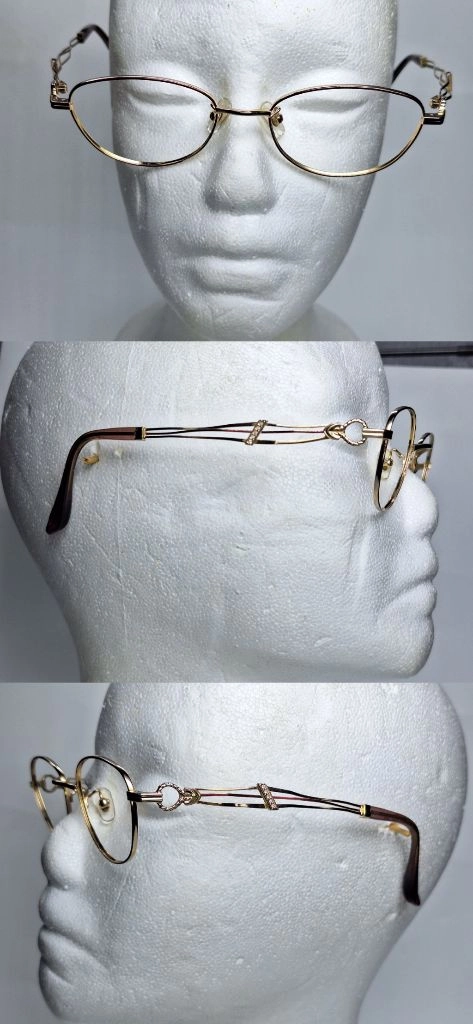 하이엔드 사바에 일본제 수제/나미 NAMI JP1016B 안경테 안경 50mm 티타늄 고탄성 여성용 크리스탈 보석 이미지