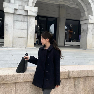 패키지) 르베인 알파카 하프 코트 블랙 (s) 릴리코츠 타낫 리즈 온드민 이미지