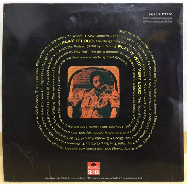 LP ; tony williams lifetime - turn it over 토니 윌리암스 재즈 엘피 음반 jazz 이미지