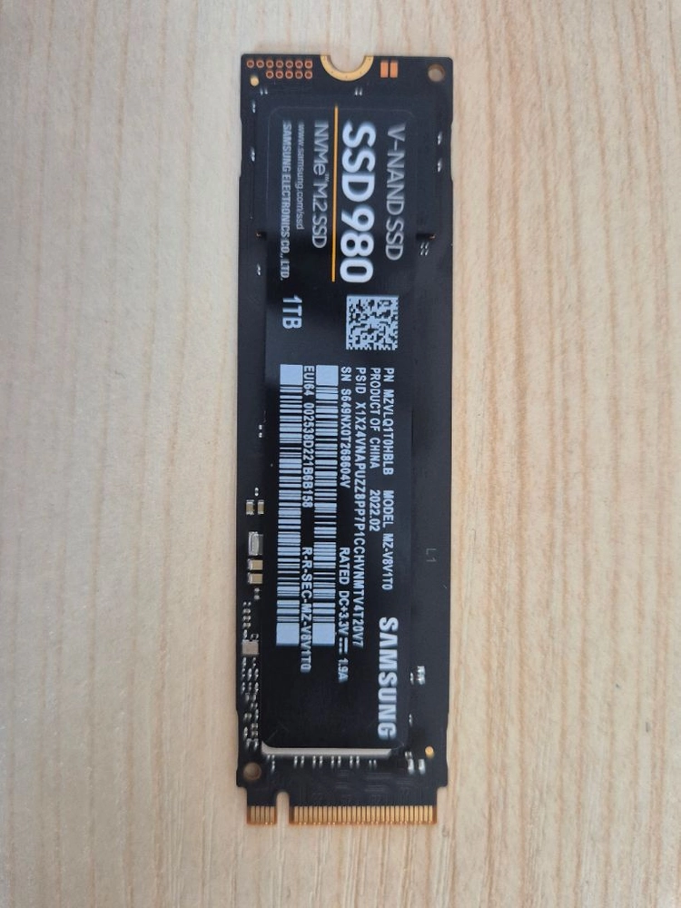삼성 980 NVMe SSD 1TB 건강100 보증남음 - 안심되는 중고거래