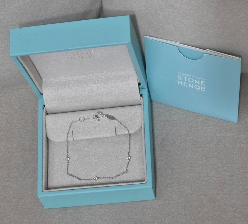 스톤헨지 14k 엘리먼츠 화이트골드 팔찌 이미지