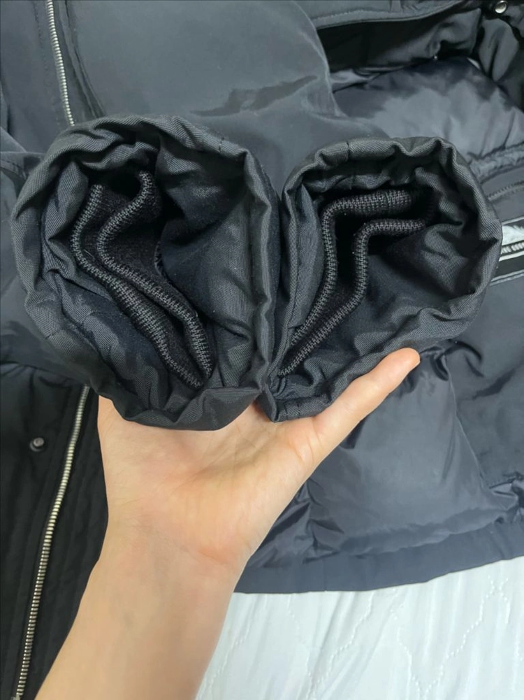 시스템옴므 한섬 패딩 100 L 다운 점퍼 가죽 롱패딩 남성 시스템 자켓 타임옴므 솔리드옴므 가죽 모피 이미지