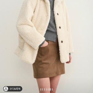 한섬 sjsj 부클 텍스처 패치 포켓 자켓 아이보리 이미지