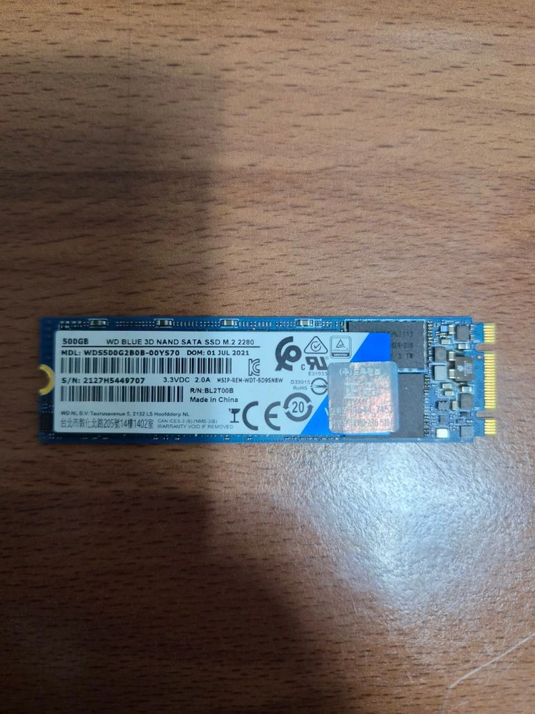 wd blue M.2 sata 500gb 팝니다 - 안심되는 중고거래