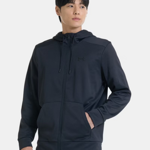 언더아머 Armour Fleece 블랙 후드집업 XL (새상품) 이미지
