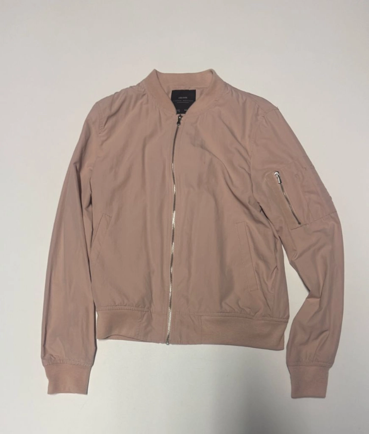 여성 자라 ZARA 암 포켓 블루종 집업 자켓 연핑크 이미지